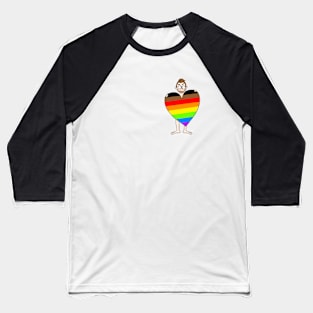 Gay Pride Heart Baseball T-Shirt